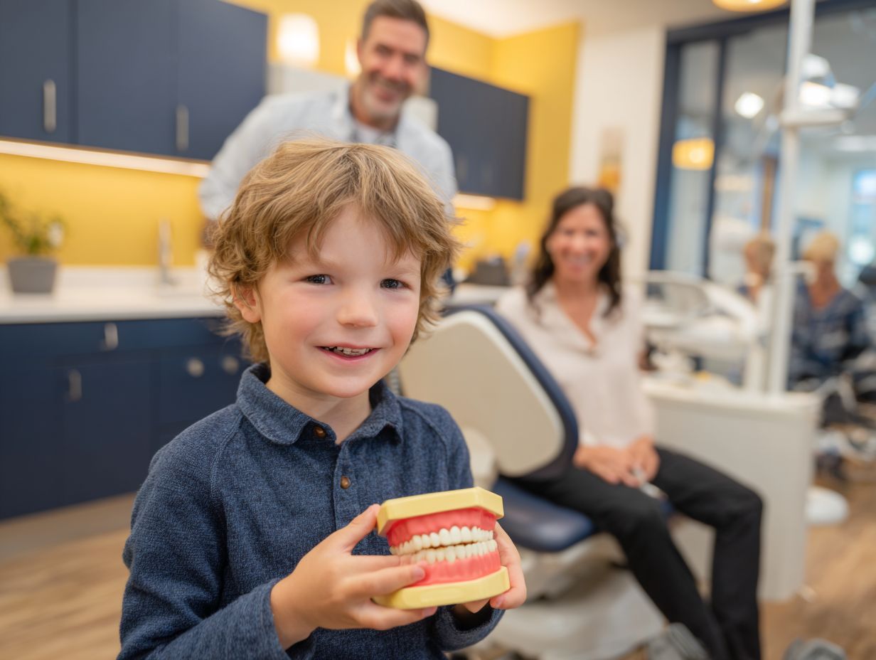 Child enjoying fun dental visit with Dr. Cannady